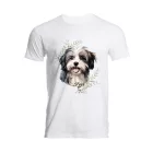 Névvel kérhető - Szürke Havanese portré férfi póló