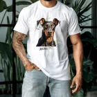 Névvel kérhető - Dobermann portré férfi póló