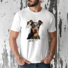 Névvel kérhető - Dobermann portré férfi póló