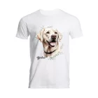 Névvel kérhető - Fehér labrador portré férfi póló
