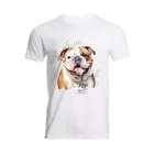 Névvel kérhető - Angol bulldog portré férfi póló