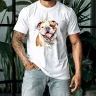Névvel kérhető - Angol bulldog portré férfi póló