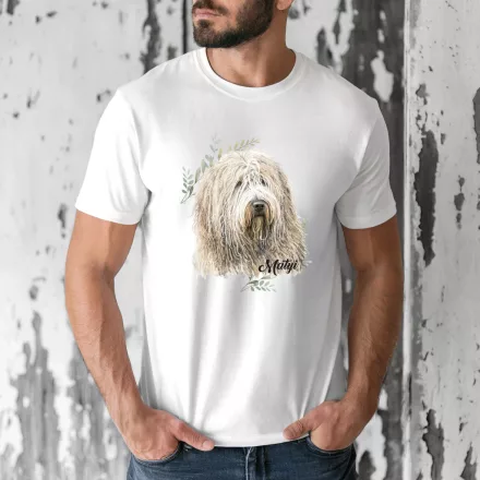 Névvel kérhető - Komondor portré férfi póló