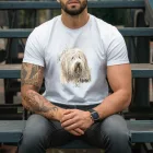Névvel kérhető - Komondor portré férfi póló
