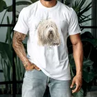 Névvel kérhető - Komondor portré férfi póló