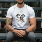 Névvel kérhető - Dalmata portré férfi póló
