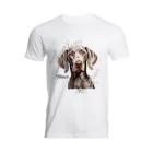 Névvel kérhető - Weimari vizsla portré férfi póló