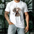 Névvel kérhető - Weimari vizsla portré férfi póló