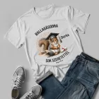 Névvel kérhető Mókus mintás férfi póló Ballagásra