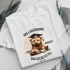 Névvel kérhető Maci mintás férfi póló Ballagásra