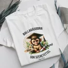 Névvel kérhető Maki mintás férfi póló Ballagásra