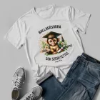 Névvel kérhető Maki mintás férfi póló Ballagásra