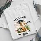 Névvel kérhető Zsiráf mintás férfi póló Ballagásra