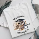 Névvel kérhető Bagoly mintás férfi póló Ballagásra