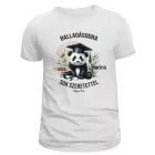 Névvel kérhető Panda mintás férfi póló Ballagásra