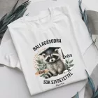 Névvel kérhető Mosómaci mintás férfi póló Ballagásra