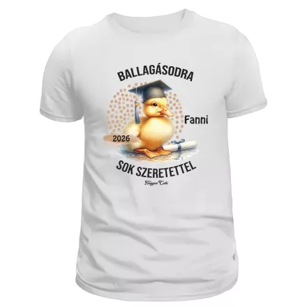 Névvel kérhető Kacsa mintás férfi póló Ballagásra