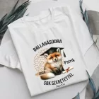Névvel kérhető Róka mintás férfi póló Ballagásra