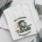 Névvel kérhető Elefánt mintás férfi póló Ballagásra