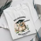 Névvel kérhető Bölcs Bagoly mintás férfi póló Ballagásra