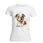 Névvel kérhető - Amerikai bulldog portré női póló