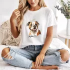 Névvel kérhető - Amerikai bulldog portré női póló