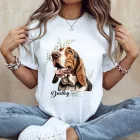 Névvel kérhető - Basset Hound portré női póló