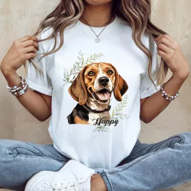 Névvel kérhető - Beagle portré női póló