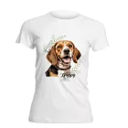 Névvel kérhető - Beagle portré női póló