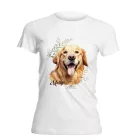 Névvel kérhető - Golden Retriever portré női póló