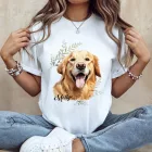Névvel kérhető - Golden Retriever portré női póló