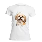 Névvel kérhető - Barna Havanese portré női póló