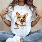 Névvel kérhető - Pembroke Welsh Corgi portré női póló