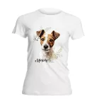 Névvel kérhető - Jack Russell terrier portré női póló