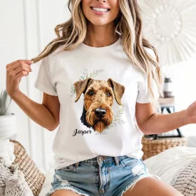 Névvel kérhető - Welsh terrier portré női póló