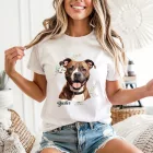 Névvel kérhető - Staffordshire terrier portré női póló