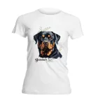 Névvel kérhető - Rottweiler portré női póló