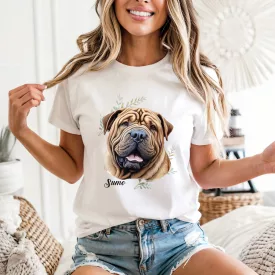 Névvel kérhető - Sharpei portré női póló