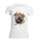 Névvel kérhető - Sharpei portré női póló