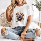 Névvel kérhető - Sharpei portré női póló