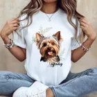 Névvel kérhető - Yorkshire terrier portré női póló
