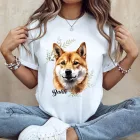 Névvel kérhető - Shiba inu portré női póló