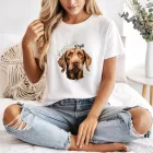 Névvel kérhető - Drótszőrű magyar vizsla portré női póló