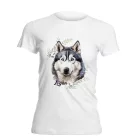 Névvel kérhető - Husky portré női póló