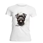 Névvel kérhető - Fekete Affenpinscher portré női póló