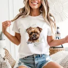 Névvel kérhető - Barna Affenpinscher portré női póló
