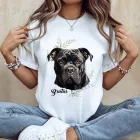 Névvel kérhető - Fekete Cane Corso portré női póló