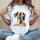 Névvel kérhető - Barna (dán) német dog portré női póló