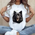 Névvel kérhető - Fekete Schipperke portré női póló