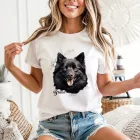 Névvel kérhető - Fekete Schipperke portré női póló